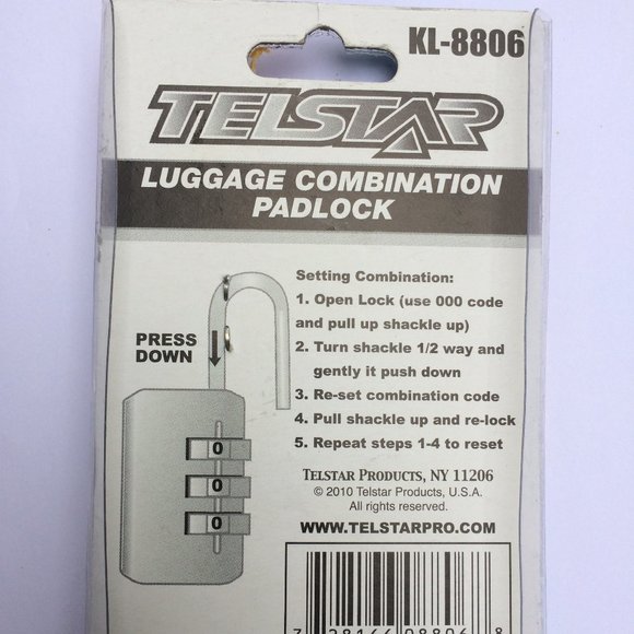 New combination lock padlock for travel Luggage locker storage - Picture 3 of 4